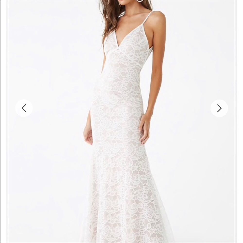 Forever 21 White Lace Mermaid dress